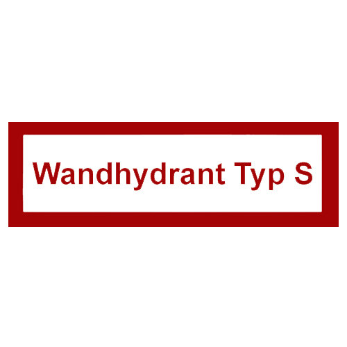 Wandhydrant Typ S - Schild Folie selbstklebend 210  x 74  mm