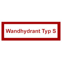 Wandhydrant Typ S - Schild Folie selbstklebend 210  x 74  mm