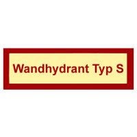 Wandhydrant Typ S - Schild Folie selbstklebend...