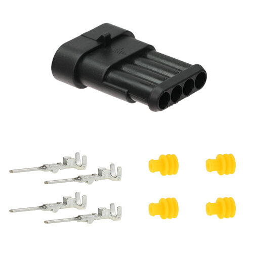 Superseal KFZ Steckgehäuse 4-polig Set 1,5