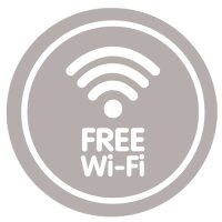 Hinweisschild - Free Wifi 100 mm