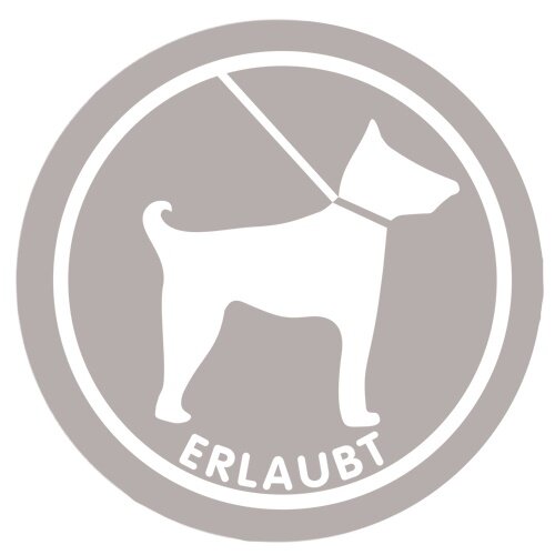 Hinweisschild - Hunde erlaubt 100 mm