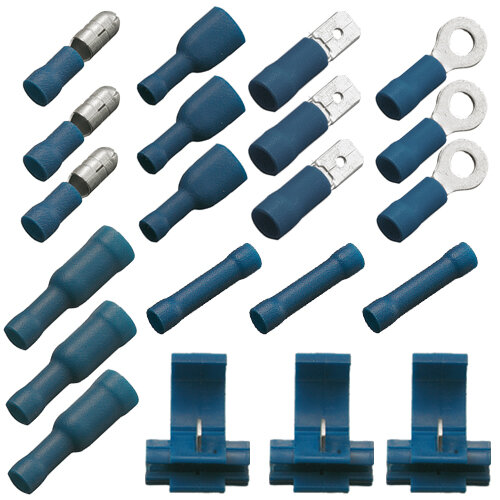 Sortiment Stecker 21-teilig blau 1,5-2,5 qmm