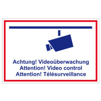 Hinweisschild - Video Überwachung 148  x 105 mm...