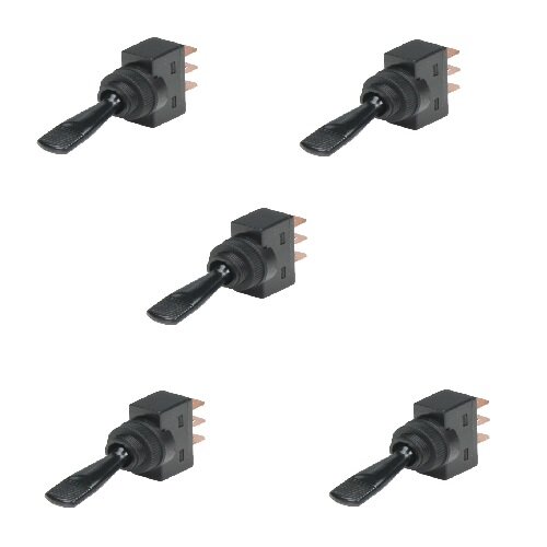 5x Kippschalter - Schalter ein/ein 12V (Wechselschalter)