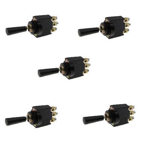 5x Kippschalter - Schalter ein/aus/ein 12V