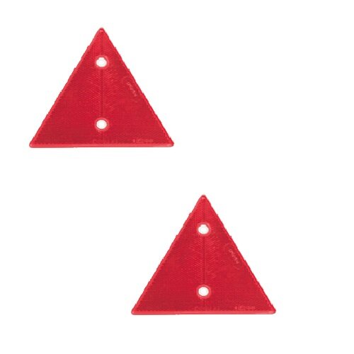 Set Reflektor rot 160x160x160 mm, weisse Rückplatte