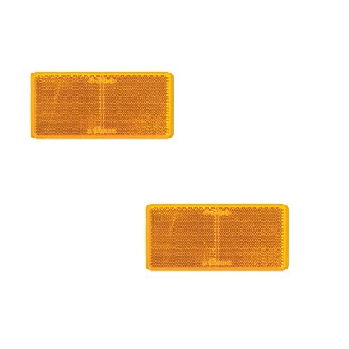 Set Reflektor / Katzenauge / Rückstrahler gelb 105 x 55 mm, selbstklebend