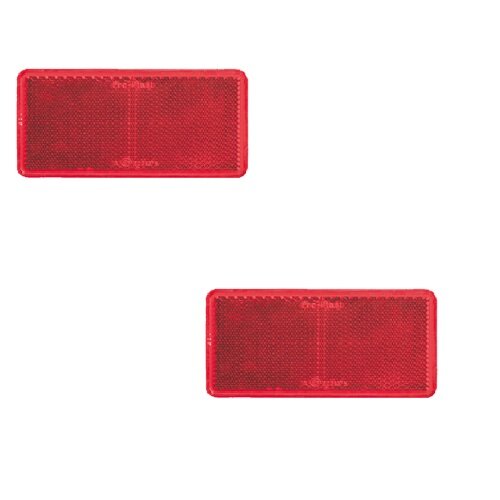 Set Reflektor / Katzenauge / Rückstrahler rot 105 x 55 mm, selbstklebend