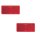 Set Reflektor / Katzenauge / Rückstrahler rot 105 x 55 mm, selbstklebend