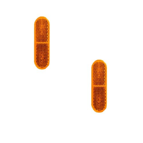 Set Reflektor / Katzenauge / Rückstrahler gelb 70 x 22mm selbstklebend