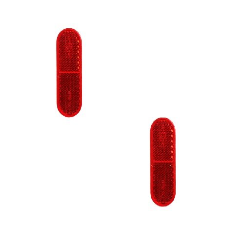 Set Reflektor / Katzenauge / Rückstrahler rot 70 x 22mm selbstklebend