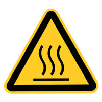 Warnung vor heißer Oberfläche 50 mm / 36 Stck ISO