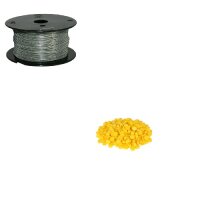 Set Plombendraht 1000 Kunststoffplomben gelb