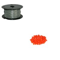 Set Plombendraht 1000 Kunststoffplomben orange