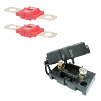 2 x Leistungssicherung Streifensicherung Midi rot 50A 58V...
