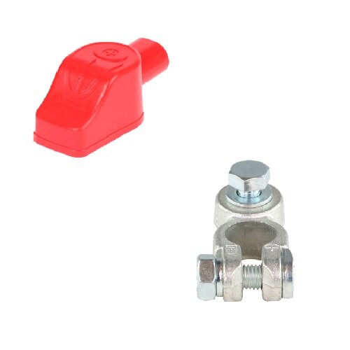 Set LKW Batteriepolklemme plus Pol (+) M8x16 mit Batteriepolabdeckung