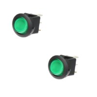 2x Wippschalter - Schalter ein/aus 12V grün