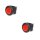 2x Wippschalter - Schalter ein/aus 12V rot
