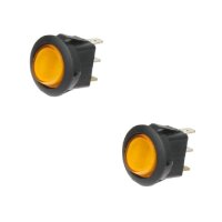 2x Wippschalter - Schalter ein/aus 12V orange