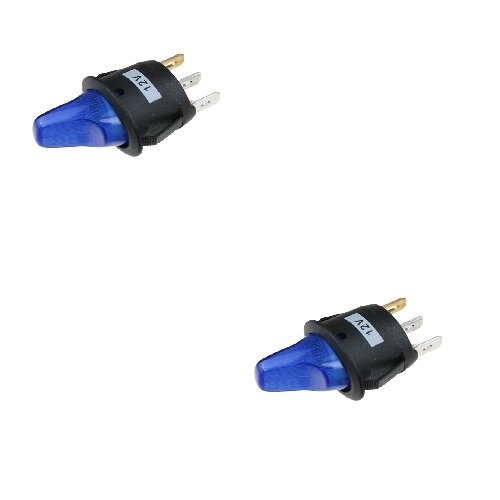 2x Kippschalter -Schalter ein/aus 12V 16A blau