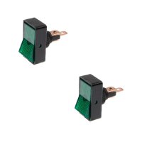 2x Wippschalter - Schalter ein/aus 12V 16A grün