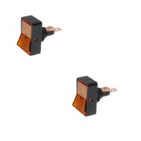 2x Wippschalter - Schalter ein/aus 12V 16A orange