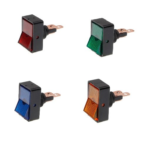 Set Wippschalter - Schalter ein/aus 12V 16A rot grün blau orange