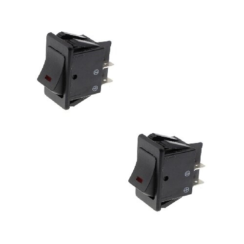 2x Wippschalter - Schalter ein/aus 12V 20A rot LED