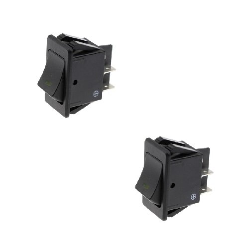 2x Wippschalter - Schalter ein/aus 12V 20A orange LED