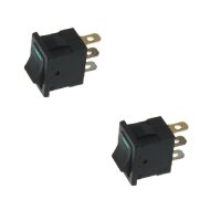 2x Wippschalter - Schalter ein/aus LED grün 12V 10A