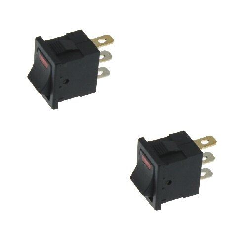 2x Wippschalter - Schalter ein/aus LED rot 12V 10A