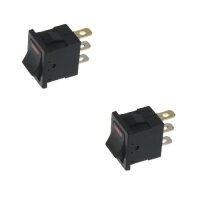 2x Wippschalter - Schalter ein/aus LED rot 12V 10A