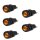 5x Kontrollleuchte, Kontrolllampe, Warnlampe 12V orange
