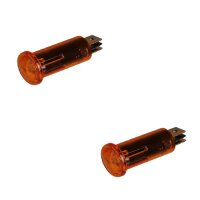 2x Kontrollleuchte, Kontrolllampe, Warnlampe 12V orange