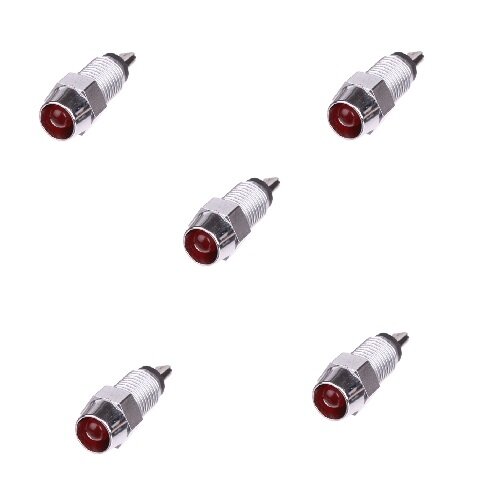 5x Kontrollleuchte, Kontrolllampe, Warnlampe, 12V rot LED