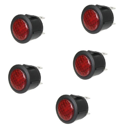 5x Kontrollleuchte, Kontrolllampe, Warnlampe, 12V rot LED