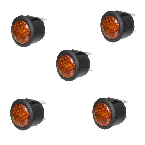 5x Kontrollleuchte, Kontrolllampe, Warnlampe, 12V orange LED