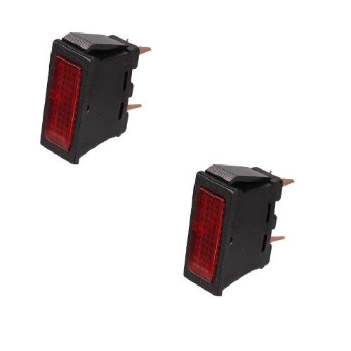 2x Kontrollleuchte, Kontrolllampe, Warnlampe, 12V rot