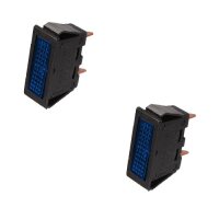 2x Kontrollleuchte, Kontrolllampe, Warnlampe, 12V blau