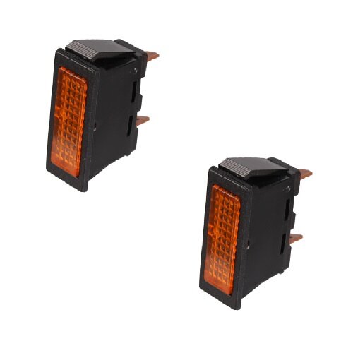 2x Kontrollleuchte, Kontrolllampe, Warnlampe, 12V orange