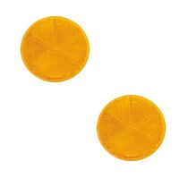 Set Reflektor / Katzenauge / Rückstrahler gelb 60 mm...