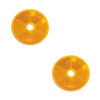 Set Reflektor / Katzenauge / Rückstrahler gelb 60 mm...