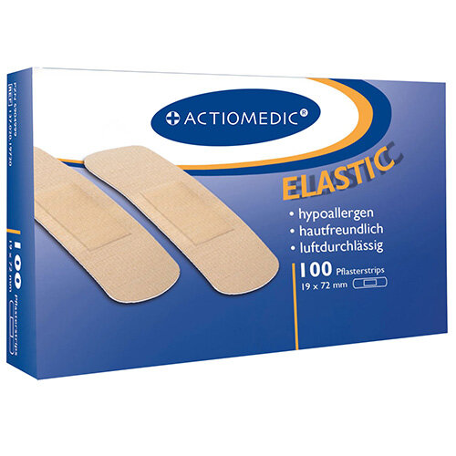 Actiomedic ELASTIC Pflasterstrip 19 x 72 mm / Inhalt 100 Pflaster