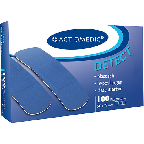 Aciomedic DETECT Pflasterstrips 50 x 72 mm elastic / Inhalt 50 Pflaster