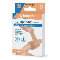 10 Lifemed Finger-Strips hautfarben Flexible