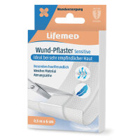 Lifemed Wund-Pflaster 0,5m x 6cm weiß Sensitive