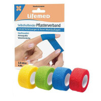 Lifmed selbsthaftender Pflasterverband 4m x 2,5cm farbig...