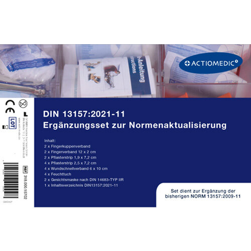 Ergänzungsset für Normenaktualisierung Erste Hilfe Nachfüllpack nach DIN 13157 