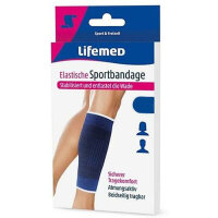 Lifemed elastische Sportbandage blau Wadenschutz Gr. S-XL